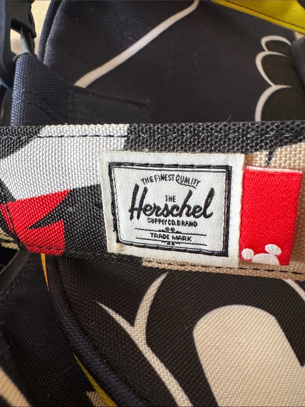 Herschel Supply Co. Black, Red, White, Yellow Patterned Strap